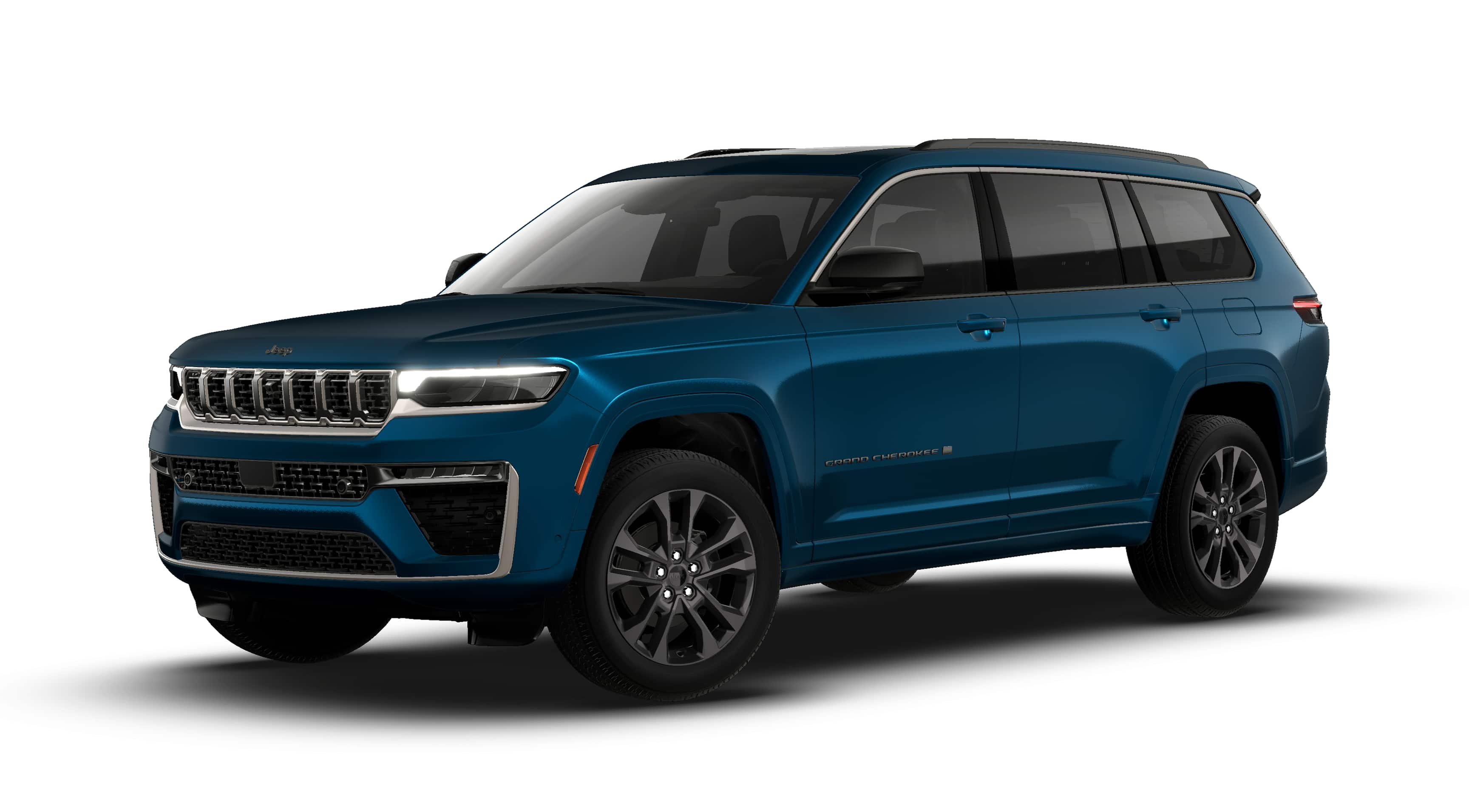 2026 Jeep Grand Cherokee L GRAND CHEROKEE L LIMITED RESERVE 4X4 in Fathom Blue Pearl-Coat Exterior Paint — front three-quarter view