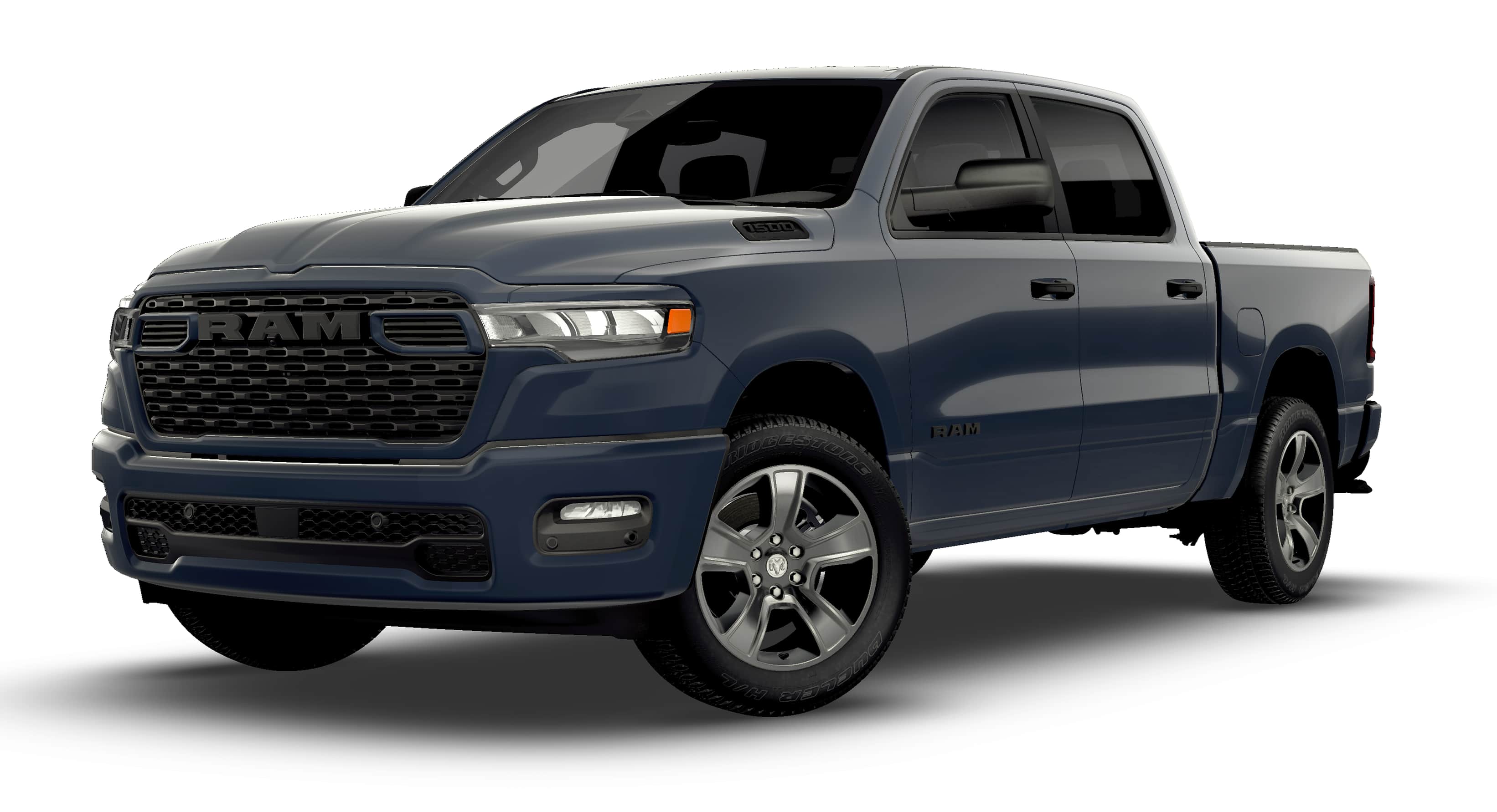 2026 RAM 1500 RAM 1500 EXPRESS CREW CAB 4X2 5'7' BOX in Forged Blue Metallic Exterior Paint — front three-quarter view