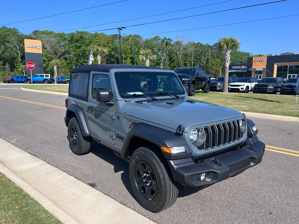 2026 Jeep Wrangler WRANGLER 2-DOOR SPORT in Anvil Clear-Coat Exterior Paint — front three-quarter view
