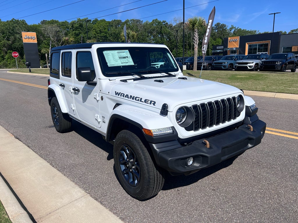 2026 Jeep Wrangler WRANGLER 4-DOOR 85TH ANNIVERSARY EDITION in Bright White Clear-Coat Exterior Paint — front three-quarter view