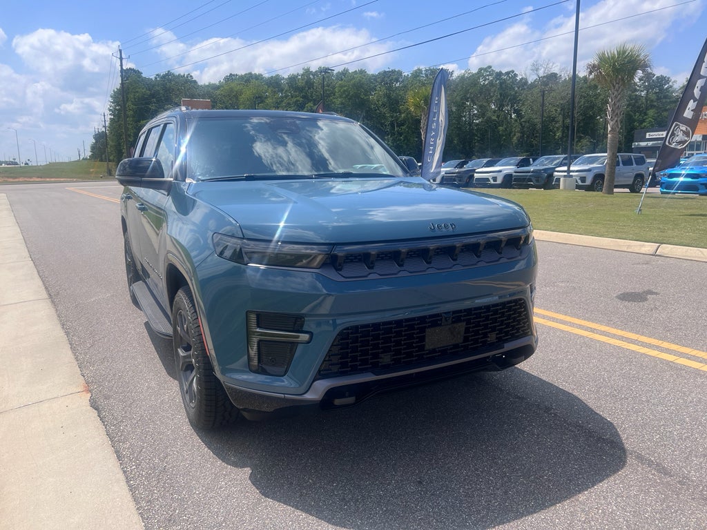 2026 Jeep Grand Wagoneer GRAND WAGONEER UPLAND 4X4 in Steel Blue Exterior Paint — front three-quarter view