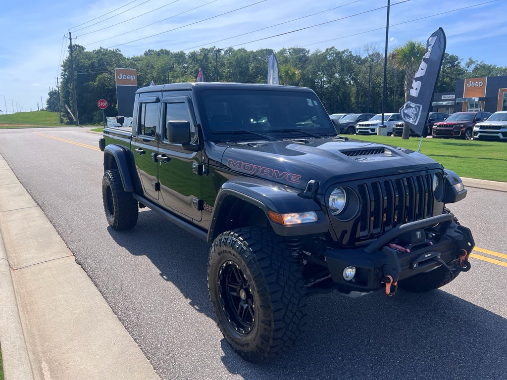 2021 Jeep Gladiator Mojave in Black Clearcoat — front three-quarter view