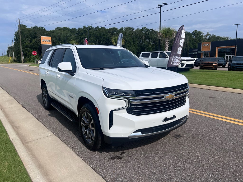 2024 Chevrolet Tahoe 2WD LT in Summit White — front three-quarter view
