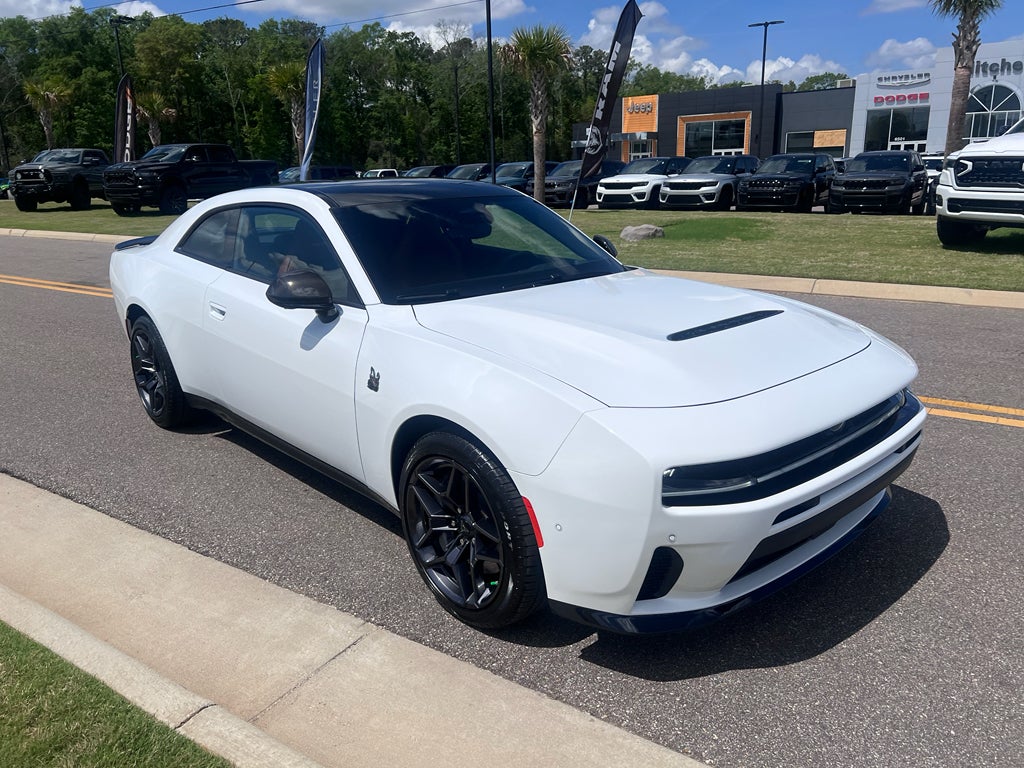 2026 Dodge Charger CHARGER SCAT PACK PLUS 2-DOOR AWD in White Knuckle Exterior Paint — front three-quarter view