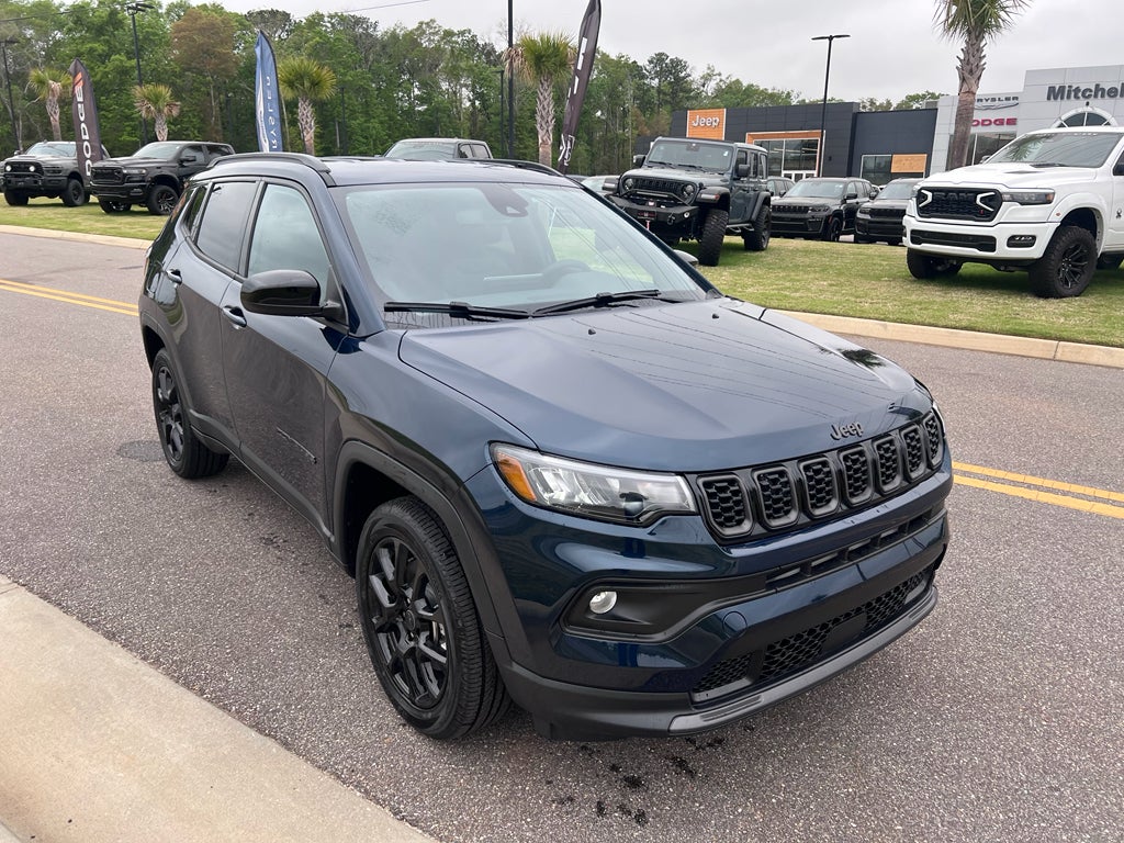 2026 Jeep Compass COMPASS LATITUDE ALTITUDE 4X4 in Fathom Blue Pearl-Coat Exterior Paint — front three-quarter view