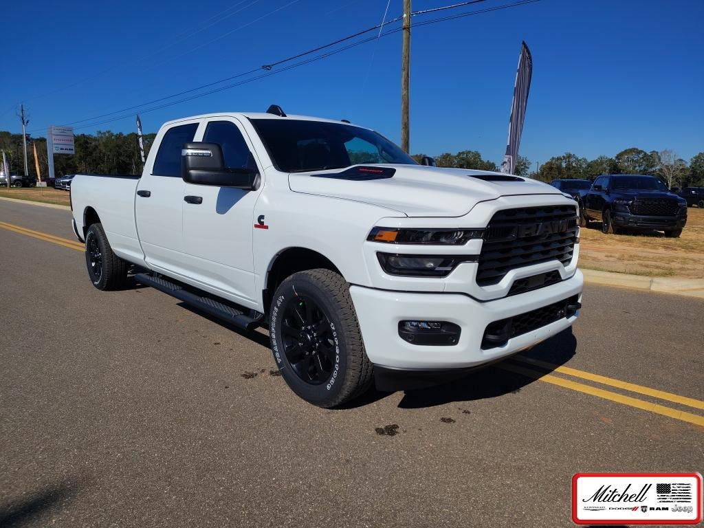2026 RAM 2500 RAM 2500 BLACK EXPRESS CREW CAB 4X2 8' BOX in Bright White Clear-Coat Exterior Paint — front three-quarter view