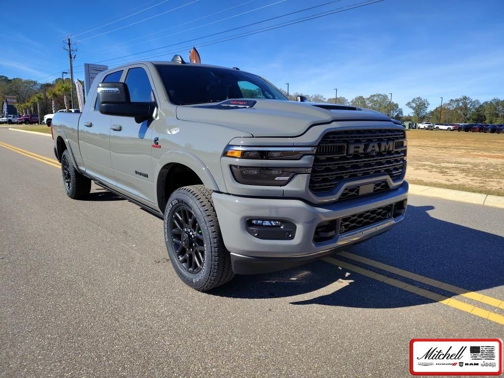 2026 RAM 2500 RAM 2500 LIMITED MEGA CAB 4X4 6'4' BOX in Ceramic Gray Clear-Coat Exterior Paint — front three-quarter view