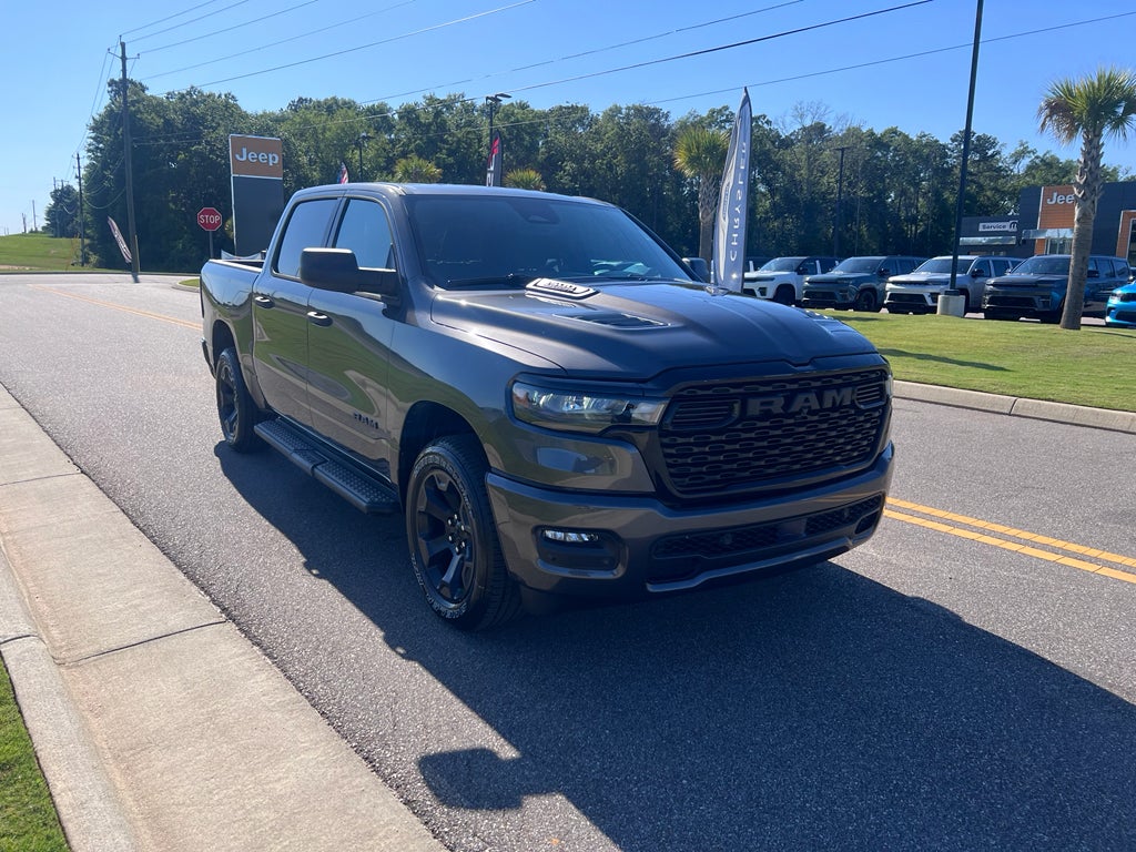 2026 RAM 1500 RAM 1500 EXPRESS CREW CAB 4X4 5'7' BOX in Granite Crystal Metallic Clear-Coat Exterior Paint — front three-quarter view