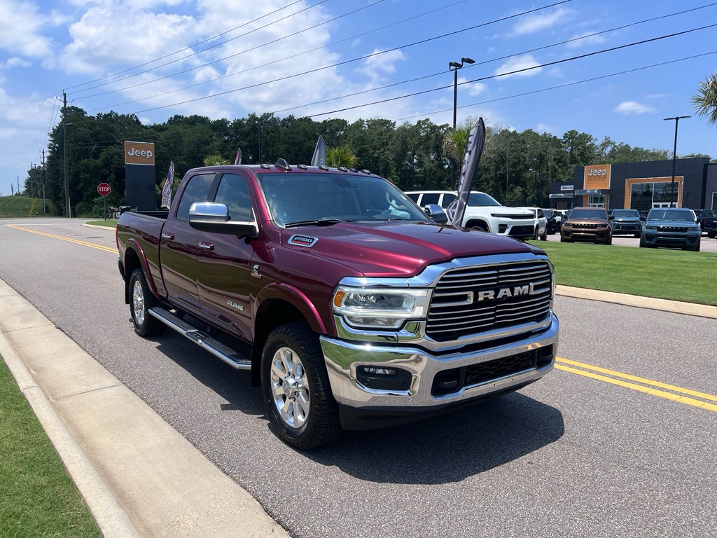 2021 RAM 2500 Laramie Crew Cab 4x4 6'4' Box in Delmonico Red Pearlcoat — front three-quarter view